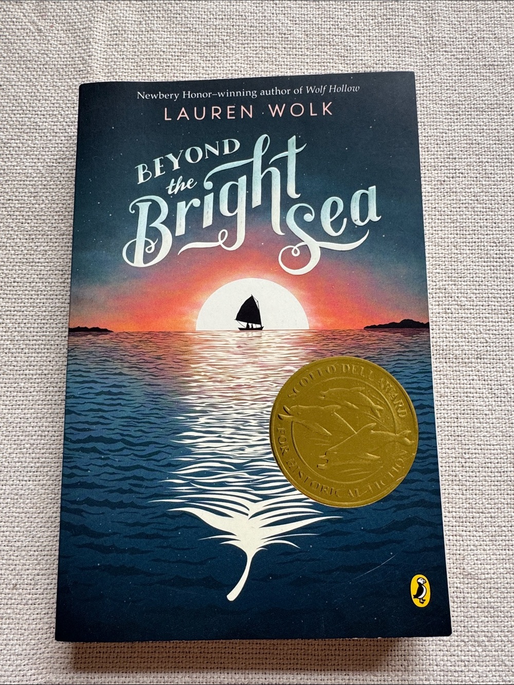 Beyond the Bright Sea by Lauren Wolk - Blue Gradient Cover